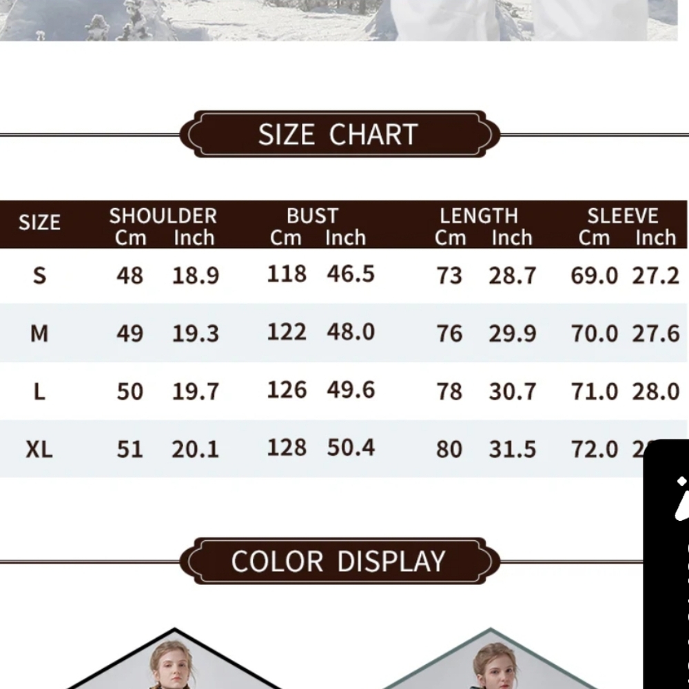 RAWRWAR Powder Space Colorblock Sleeve Winter Parka Snowboarding Jacket - Picture 12 of 12